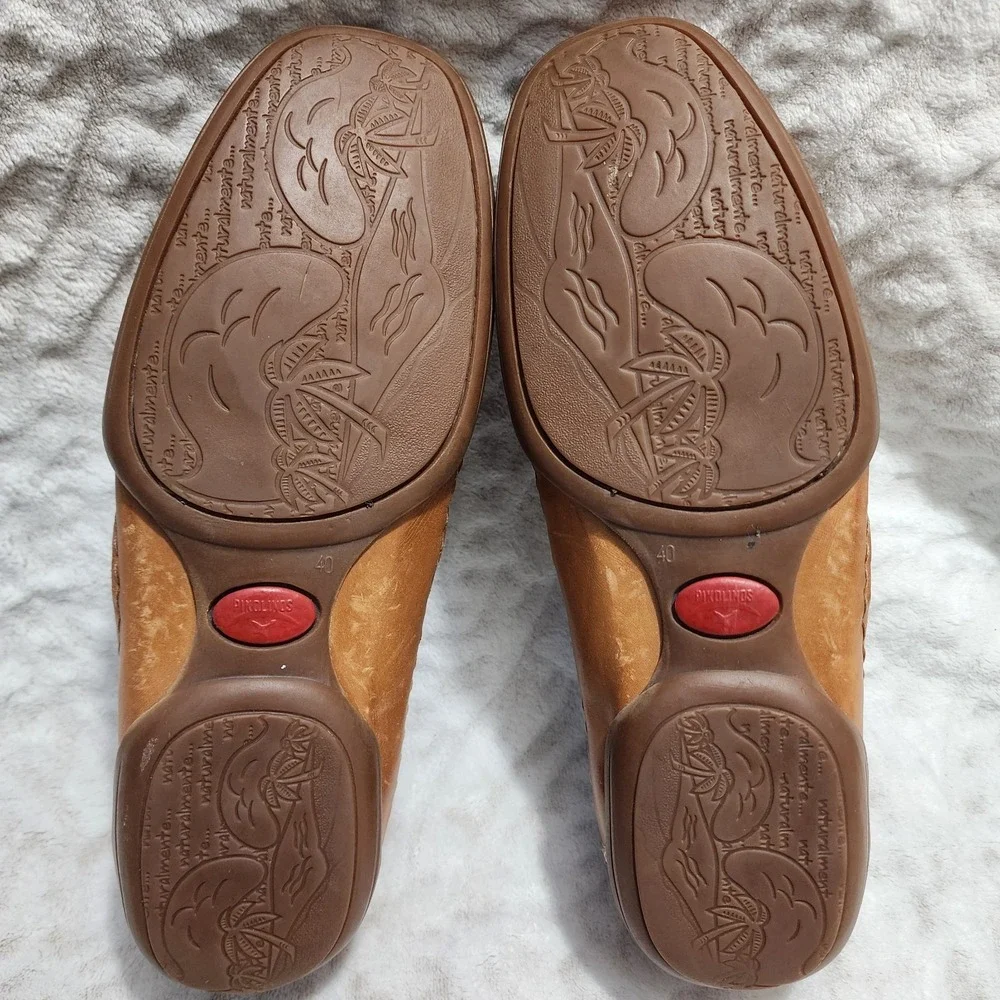 Pikolinos Men's Size 7-7.5 US 40 EU Puerto Rico Brown Leather Driving Loafers
